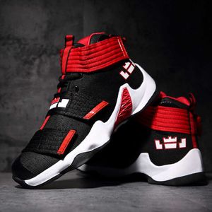 Athletic Outdoor Men's Basketball Shoes Air Damping Outdoor Sports Sneakers Women High Top Breathable Trainers Anti-skid Men Basketball Boots P230404