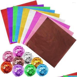 Presentförpackning datorer godis diy tenn mat förgyllda färg bröllop parti leveranser aluminium folie papper paket choklad droppe leverans hem trädgård dhtxz