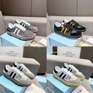 Designer Clay außergewöhnliche Schuhe Sneaker geprägt Leder Sneakers Herren Damen Schuh Flache Gummiplattform Scarpe Lanvinlies Schuhe Chaussures Schnürtrainer