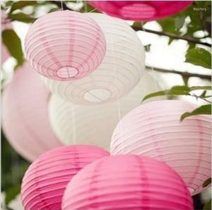 Julpynt ! (5st/parti) 12 '' (30 cm) Multi Color Chinese Round Paper Lanterns LED -lampor för bröllopsfödelsedagsfestballong