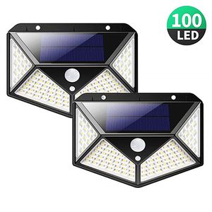 Solar Lights Outdoor wall lamp, 100LED 3 Modes Motion Sensor Security Lights, IP65 Waterproof Wall Lights, Bright for Backyard Garden Fence Patio Front Door