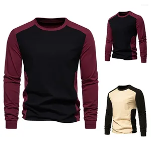 Magliette da uomo senza bottoni Camicia con colletto di alta qualità da uomo Casual manica raglan lunga per uomo primavera autunno