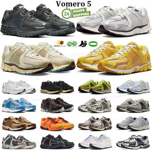 Vomero 5 Atletik Erkek Koşu Ayakkabıları Geniş Gri Antrasit Sarı Ocher Erkek Kadın Havalandırma Taşı Düz ​​Kalaylı Panda Siyah Açık Eğitmenler Sneaker Boyutu 36-46