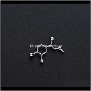 Pins Brooches Pins Drop Delivery 2021 Adrenaline Molecule Pin Scinece Biology Teacher Gold Color Pins Metal Fashion Jewelry Beautiful Brooches Women Gift Q231107