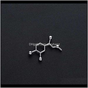 Pimler broşlar pinler Damla Teslimat 2021 Adrenalin Molekül Pin Scinece Biyoloji Öğretmeni Altın Renkli Pimler Metal Moda Takı Güzel Broşlar Kadın Hediyesi Q231107