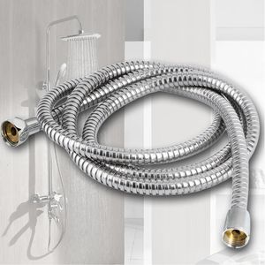 Hoses 304 Stainless Steel Flexible Shower Hose Plumbing Head Silicone Water Pipe Washers Showerhead Bathroom 230406