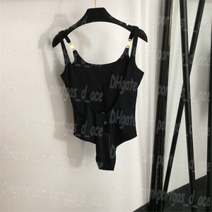 Sexy Damen-Bademode, Bikini-Set, schwarz, einteiliger Badeanzug mit tiefem Rücken, gepolsterte Designer-Strandbadeanzüge, bezaubernde Badeanzüge