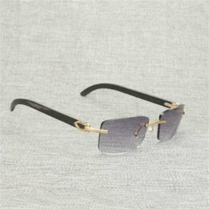 Fashionable luxury outdoor sunglasses Trend Fingerprint Natural wood Men Buffalo horns Random Frame Glasses Women For Outdoor Accessory Eyes Square Gap 012NKajia