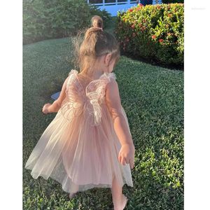 Girl Dresses Butterfly Born Baby Dress Summer Cute Girls Clothes Tulle Lace Infant Party Clothing 1 2 3 4 5 6 Year Birthday