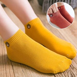 Women Socks 10 Pairs Cotton Breathable Casual Fashion Ankle Sock Cut Bear Solid High Quality Sokken Colorful Girls Elastic Sox