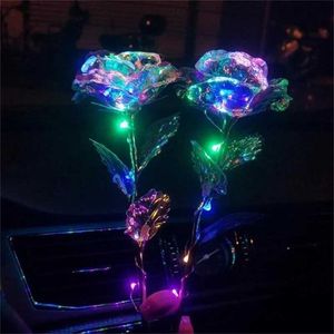 Christmas Decorations Simulation Rose Love Flowers With Light Wedding Decoration Creative Gift Christmas Decoration Valentine's Day Gift Home Decor R231106