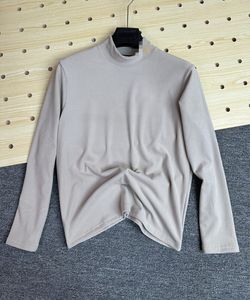 Lüks Brand's 2023 Sonbahar/Kış Yeni Ürün Kolonsport Erkekler Açık Hava Giyim Yarım Yüksek Yakın Sıcak Spor Üstü Üst Fırçalı Uzun Kollu T-Shirt