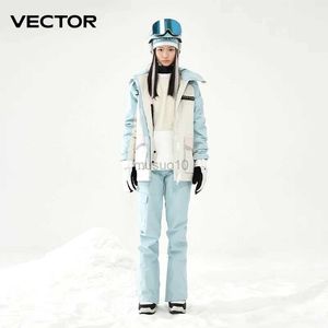 Other Sporting Goods VECTOR Ski Suit Set Women Man Winter Women Jackets and Pants Warm Waterproof Women Jackets Pants Outdoor Ski Bike Camping 2023 HKD231106