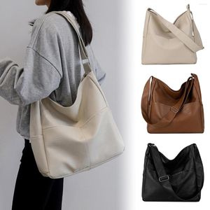 Marsupi PU Donna Moda e Casual Borsa a tracolla Auto Cucito Tono solido Tote Crossbody Frizione Cilindro schiavo Attuatore