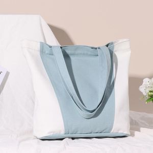 Abendtaschen Canvas Tote Bag 2023 Damenmode Schulter Weibliche Shopper Casual Große Kapazität Kontrastierende Farben Einfache Designer HandtaschenEve