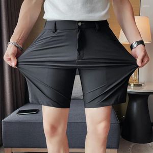 Männer Shorts Pantalones Cortos Sommer Knie Länge Für Männer Kleidung 2023 Einfache Business Formale Tragen Slim Fit Casual Kurze homme 2 Farbe