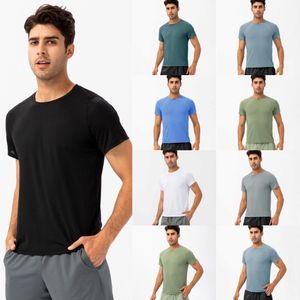 Yoga lu outfit lu correndo camisas de compressão calças esportivas fitness ginásio futebol homem camisa esportiva secagem rápida esporte t-top ll mans