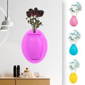 Vase Magic Silicone Vase Wall Mount Removable Blower Potハンギー装飾的な再利用可能な壁に取り付けられた家の装飾