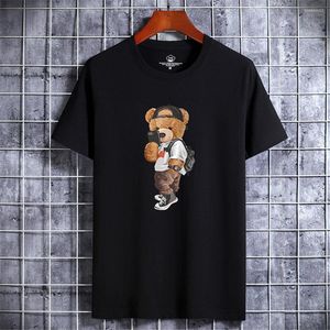 Camisetas masculinas Funny Bear Harajuku Tshirt para homens T-shirt de verão de manga curta T-shirt Roupas masculinas Masculino