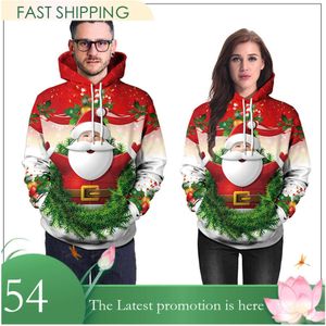 Jultröja Autumn/ Winter Essentialhoody Collection Long Sleeve Sportswear Par Pullover Hooded tröja 3D Digital Printing Sports Top