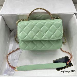 23 p borse da donna con lavorazione superiore borsa da trucco in pelle di agnello pelle di metallo catena Matelasse tracolla a tracolla borsa di lusso pochette di design