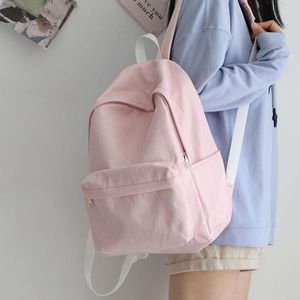 Sırt çantası moda harajuku sevimli kadınlar kolej su geçirmez okul sırt çantaları gençler için kadın düz renkli seyahat çantaları Koreli