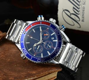 2022 High quality AAA top designer watches Men's Luxury waterproof Watch Men's six-pin chronograph stainless steel calendar new trend quartz watch
