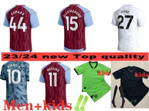 23 24 Damian Martinez målvakt Soccer Jerseys Kids Kit 2023 2024 Aston Villas Football Shirt Kamara Mings McGinn Watkins Camisetas Maillot Foot Tops