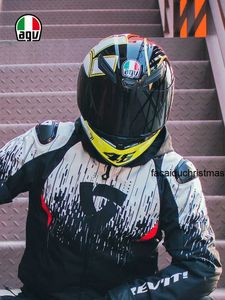 AGV TOP Full Face Hełmy Otwarte Hełmy Nowe kask motocykl AGV K1 Racing Helmet Motorcycle Pełna okładka przeciw mgła Pełna męska męska i damska motocykl Briga HB