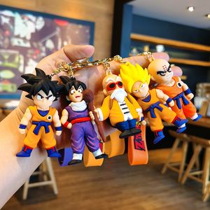 Decompression Toy Cartoon animation keychain three-dimensional doll pendant pvc drip rubber car pendant bag toy