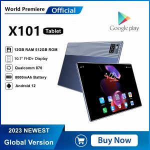 2023 Gobal Version Tablet Pc X101 10.1 Inch Android 12 12GB 512GB Deca Core Google Play WPS 5G WIFI Bluetooth Hot Sales Laptop