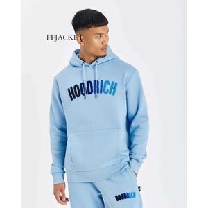 2023 Sports Hoodrich Tracksuit Letter Handduk broderad vintertröja för män Färgglada blå fast