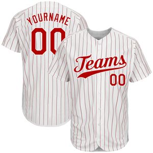 Dostosowane baseball koszulki haftowane logo ścieg dowolne liczby dowolne nazwisko dowolne drużyny paski retro męskie koszulki damskie koszulki s-3xl