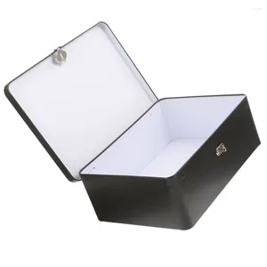Gift Wrap Storage Box Lock Tin Container Lid Household Wedding Candy Tins Small Metal Tinplate Case Tablescape Decor