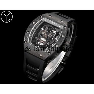 YS JB RM052-01 Superclone Active Tourbillon Watches armbandsur Skull Designer RM52 Diamond Hollowed Automatic Mechanica Ceramic83 Montres de Luxe