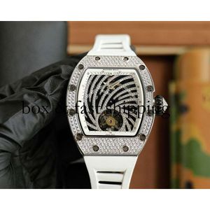 SUPERCLONE Новые женские часы Rm51-02 43 мм x 36 мм с бриллиантами, автоматические женские часы с вращающимся бриллиантом и турбийоном, сапфировое стекло Water576 Montres de luxe