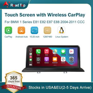 10.25" Wireless Apple CarPlay Android Auto Car Multimedia For BMW 1 Series E81 E82 E87 E88 Head Unit Touch Screen Rear Camera