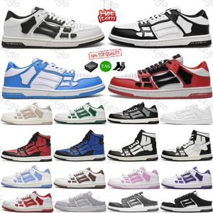 Con scatola Designer Uomo Scarpe da ginnastica Skelet Bones Runner Donna Uomo Sport Sneakers retrò Amiri Skel Top Low Scarpe casual Lace Up Trainer Amiris Scarpe da basket