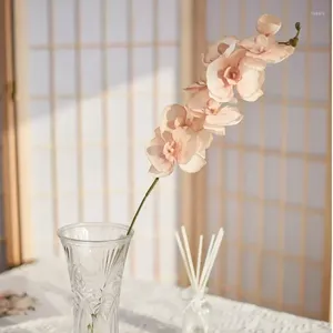 Декоративные цветы, 8 головок, искусственная бабочка, орхидея, нетканый шелк, свадебная фотография, украшение для дома, садовая композиция, поддельная