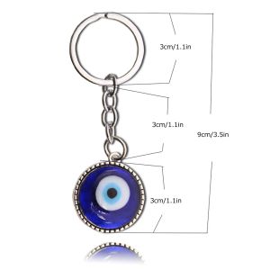 Keychains Lanyards L Luckey Key Chain Evil Eyes Rings Blue Keychain Devils Eye Ring For Car Pendant Purse Backpack Accessories Drop De Amqik