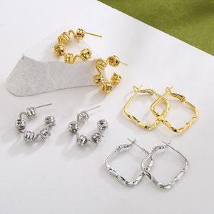 Orecchini a cerchio HECHENG Grosso Irregolare Martellato Per Le Donne Minimalista Geometrico Intrecciato Lucido Orecchino Huggie Hoops Regalo