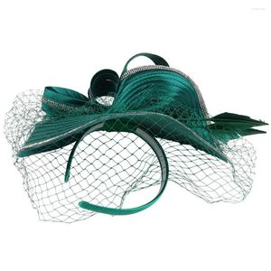 Bandanas coquetel chapéu fascinators o cabelo 1920s fascinators chapéus feminino elegante elegante fio chá headdress bandana