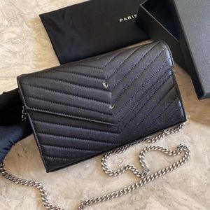 Top Designer Bag Women Caviar Bags Handbags Shoulder Bags Tote Bagg Black Calfskin Classic Diagonal Stripes Quilted Chains Double Flap Nedium Cross Body Bags001
