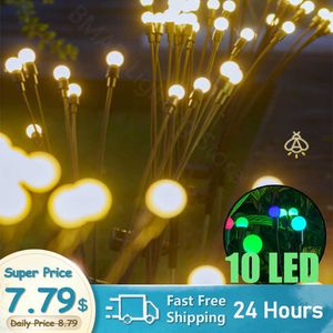Lawn Lamps Solar LED Light Outdoor Garden Decoration Landscape Lights Firework Firefly Lawn Lamps Country House Terrace Balcony Decor Lamp P230406