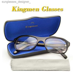 Sunglasses Frames The Kings Man Eyeglasses Frame Kingsmen Movie Cosplay Glasses Harry Hart Gary Eggsy Eyewear Retro Rectangle Acetate SpectaclesL231107