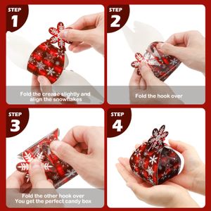 Juldekorationer 3D Goody presentförpackningar med Bow för Holiday Xmas Goodie Paper School Classroom Party Favor levererar Candy Treat Car Otrwo