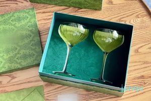 Luksusowy klasyczny zestaw szklany 2 sztuki 1 zestaw najwyższej jakości Pakuj z opakowaniem pudełka na prezenty dla rodziny