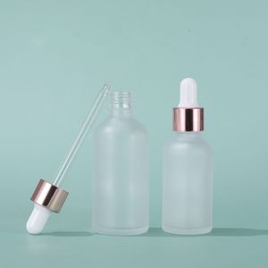 Popular Clear Scrub Oil Bottle 5ml-100ml Rose Gold Ring And White Glue Tip