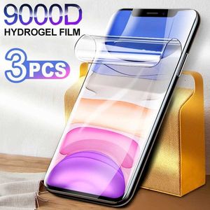 Protekcje ekranu telefonu komórkowego 3PCS Film hydrożelowy pełny ekran Protektor dla Oppo Reno 6 5 4 3 2 7 8 9 Pro plus ochraniacz ekranu dla znalezienia x5 x3 x2 pro lite neo p230406