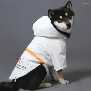 Vestuário de cachorro roupas capa de chuva jaqueta reflexiva espaço terno hoodies pet casaco roupas para cães grandes médios pequenos